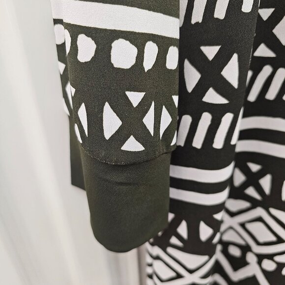 Jones New York Signature Womens V neck Signature 3/4 Sleeve Multi Print Stretchy - Picture 7 of 13